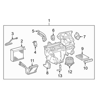 Toyota OE - Air Conditioner & Heater - Evaporator & Heater Components