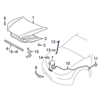 Toyota OE - Front Hood & Trunk Prop Rod
