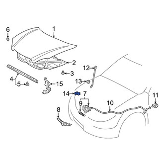 Toyota OE - Hood Prop Rod Retainer