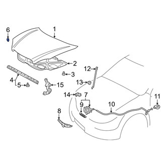 Toyota OE - Front Hood Stop Buffer