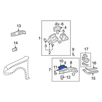 Toyota OE - Front Left Frame Side Member Reinforcement