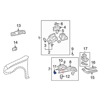 Toyota OE - Front Left Frame Rail End