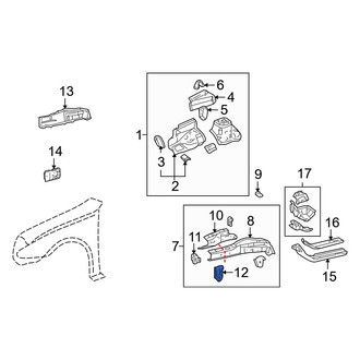 Toyota OE - Front Left Fender Closing Plate