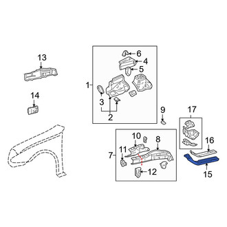 Toyota OE - Front Right Floor Side Rail