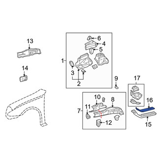Toyota OE - Front Right Rearward Frame Side Member Reinforcement