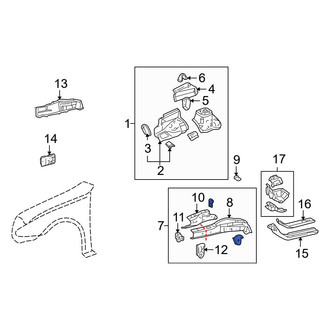 Toyota OE - Front Left Frame Side Member Assembly