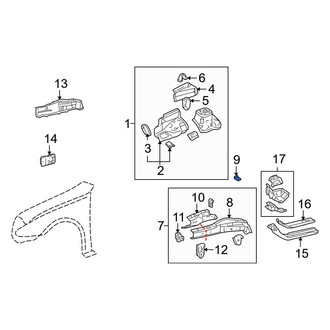 Toyota OE - Front Left Frame Side Member Brace