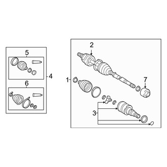 Toyota OE - Front Suspension - Drive Axles