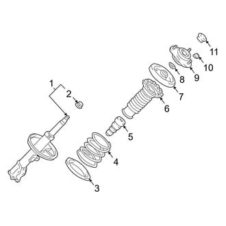 Toyota OE - Front Suspension - Struts & Components (AWD)