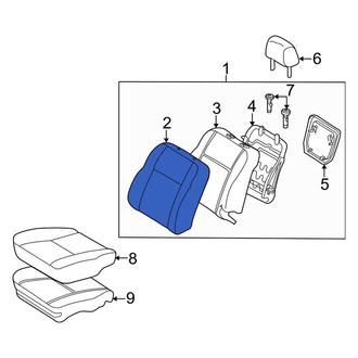 Toyota OE - Front Left Seat Back Cushion Cover