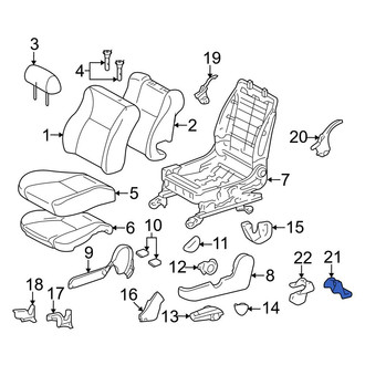 Toyota OE - Front Right Outer Seat Track Cover