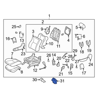 Toyota OE - Right Inner Seat Track Cover