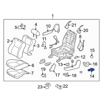 Toyota OE - Front Left Seat Height Adjuster Handle