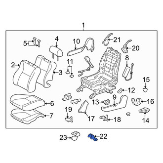 Toyota OE - Front Right Outer Seat Track Cover