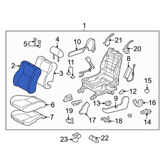 Toyota OE - Front Left Seat Back Cushion Cover