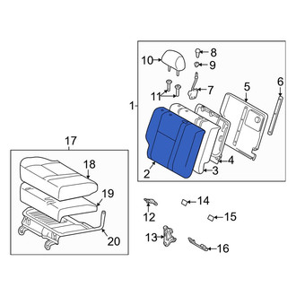 Toyota OE - Front Left Seat Back Cushion Cover