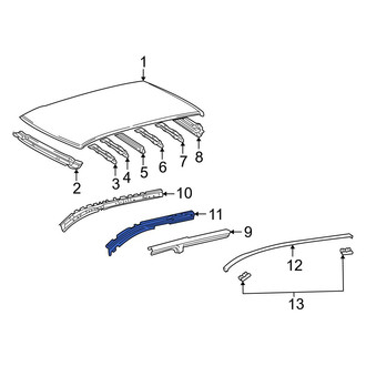 Toyota OE - Left Roof Side Rail Reinforcement