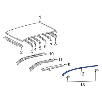 Toyota OE - Left Roof Drip Molding