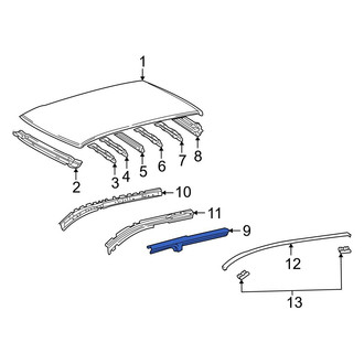 Toyota OE - Right Outer Roof Side Rail
