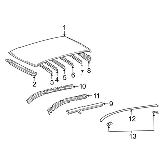 Toyota OE - Roof & Components (W/O Sunroof)