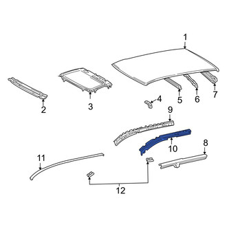 Toyota OE - Left Roof Side Rail Reinforcement