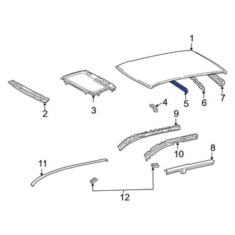 Toyota OE - Rear Roof Bow