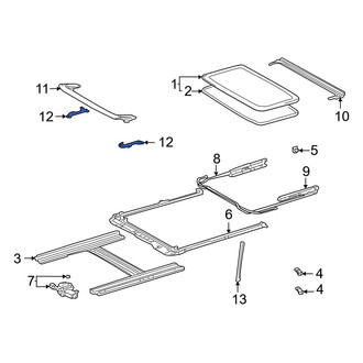 Toyota OE - Left Sunroof Guide Jaw