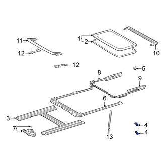 Toyota OE - Sunroof Guide Rail Bracket