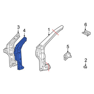 Toyota OE - Left Lower Body A-Pillar Reinforcement