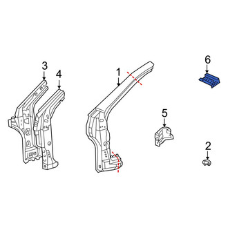 Toyota OE - Left Upper Body A-Pillar Reinforcement
