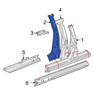 Toyota OE - Left Inner Body B-Pillar