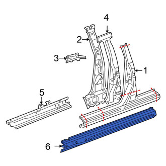 Toyota OE - Left Rocker Panel Reinforcement