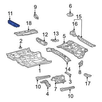 Toyota OE - Front Right Floor Pan Crossmember
