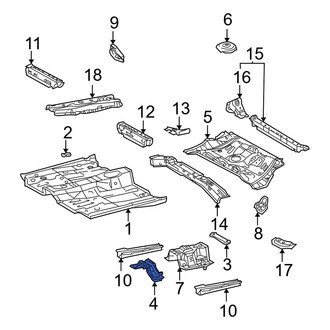 Toyota OE - Front Floor Pan Reinforcement