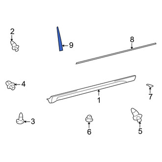 Toyota OE - Left Body B-Pillar Molding