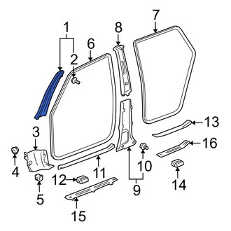 Toyota OE - Left Body A-Pillar Trim Panel