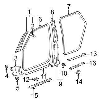 Toyota OE - Pillars, Rocker & Floor - Interior Trim (W/O Head Air Bag)