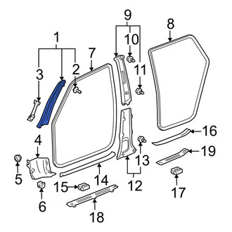 Toyota OE - Left Body A-Pillar Trim Panel