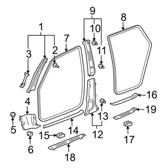 Toyota OE - Pillars, Rocker & Floor - Interior Trim (With Head Air Bag)