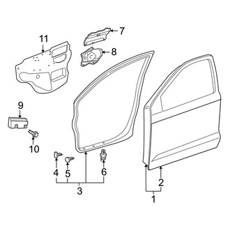 Toyota OE - Front Door - Door & Components