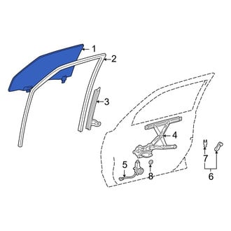 Toyota OE - Front Left Door Glass