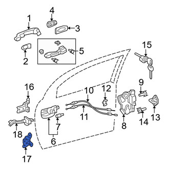 Toyota OE - Front Left Lower Door Hinge