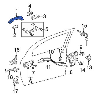 Toyota OE - Rear Outer Exterior Door Handle