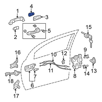 Toyota OE - Front Exterior Door Handle Cover