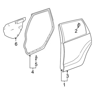 Toyota OE - Rear Door - Door & Components