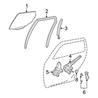 Toyota OE - Rear Door - Glass & Hardware