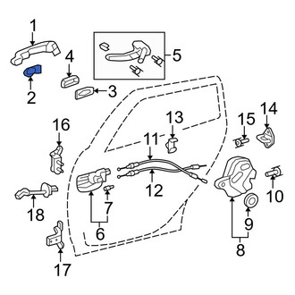 Toyota OE - Front Outer Exterior Door Handle Pad