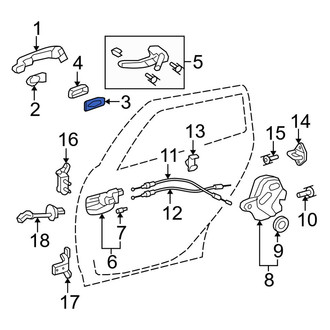 Toyota OE - Front Outer Exterior Door Handle Pad