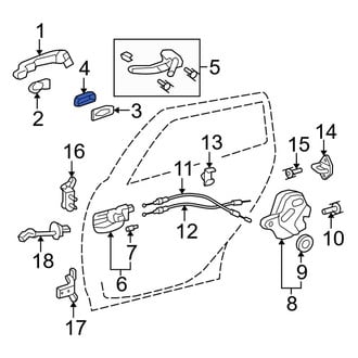 Toyota OE - Rear Exterior Door Handle Cover