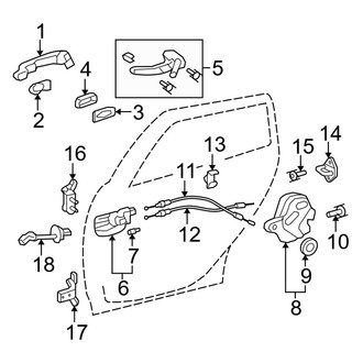 Toyota OE - Rear Door - Lock & Hardware